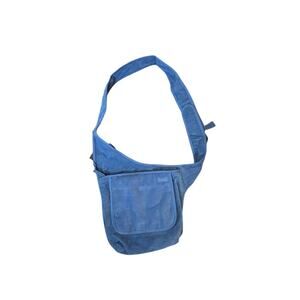 FOSSIL Vintage Y2K Blue Corduroy Crossbody Bag/Purse, Hook-and-loop Travel NWT